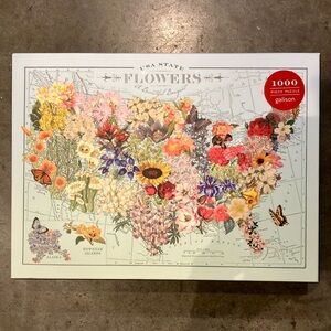 🧩Complete🧩 Galison ‘USA State Flowers’ - 1000 piece puzzle